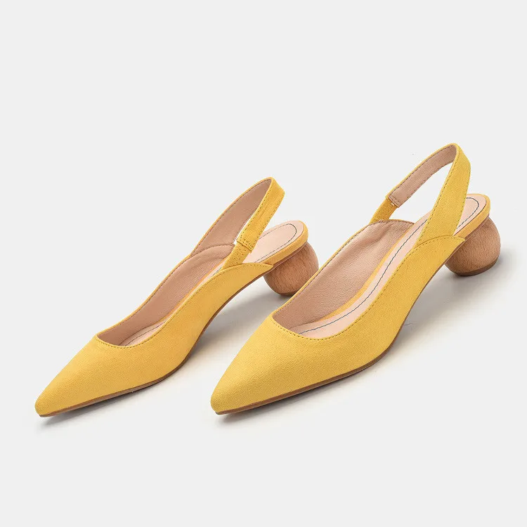 

New type of pointed, shallow and round single shoe