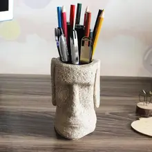 Пасхальный камень Moya держатель ручки 3D Камень портрет полимерный карандаш контейнер стол органайзер школьные канцелярские принадлежности офисные аксессуары