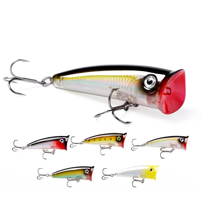 

1pcs wobbler fishing lure popper 70mm 11g topwater poper sea fishing Artificial BaitPopper Hard Bait Big Mouth