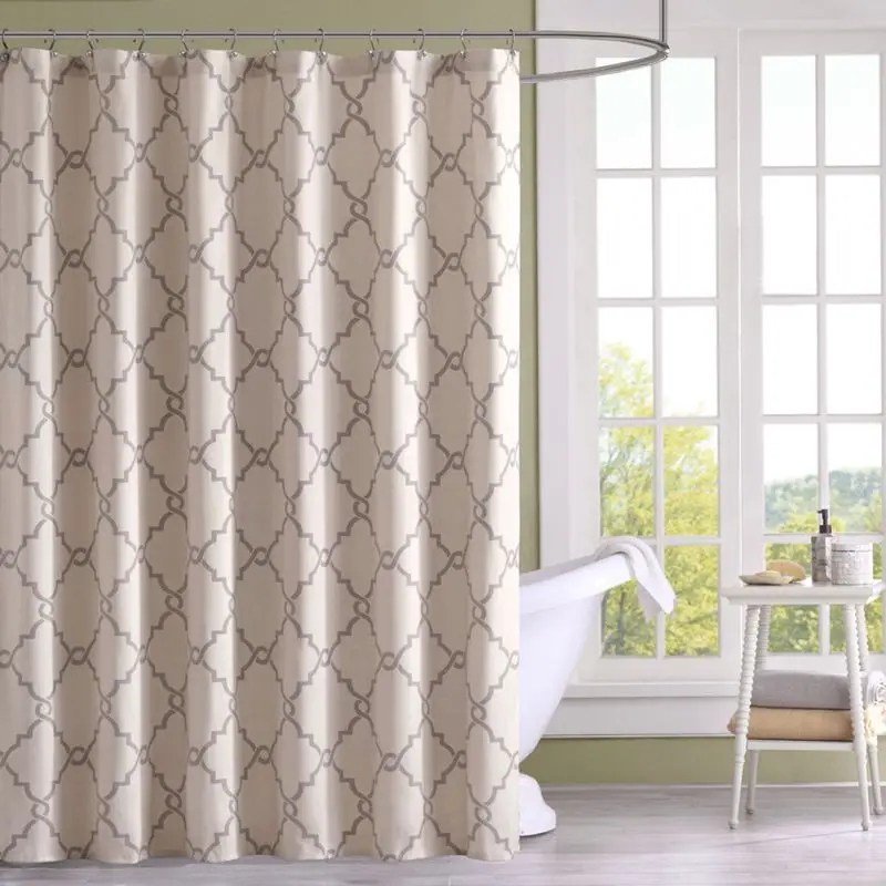 new stampato geometrica stile moderno elegante tende da doccia ganci blu tende da doccia bagno tenda
