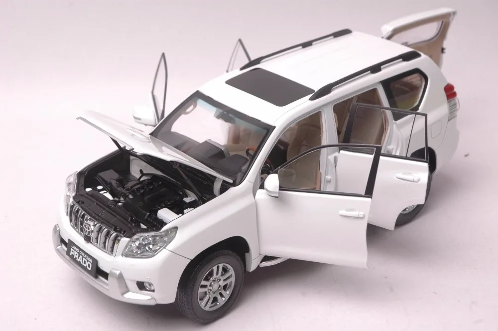 1:18 литая модель для Toyota Land Cruiser Prado 2010 чистый белый внедорожник игрушечный автомобиль миниатюрная Коллекция подарков