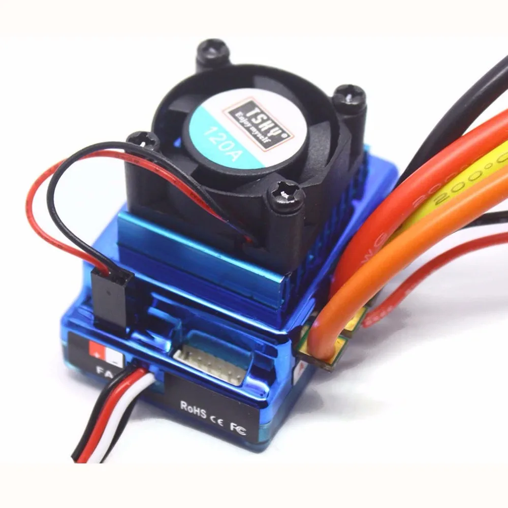 120A Sensored Brushless Speed Controller ESC for RC 1:10/ 1:8 Car Crawler Toy