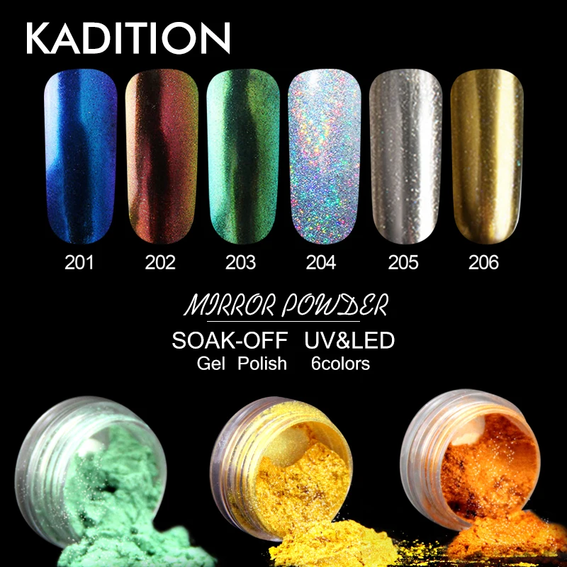 KADITION зеркальный Хамелеон Блестящий лак для ногтей блестящий порошок волшебный DIY
