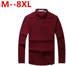 Plus size 9XL 8XL 7XL 6XL 5XL Brand Men Casual Shirt Solid Long Sleeve Collar Cotton Linen Nice Color Popular Designs Slim Fit