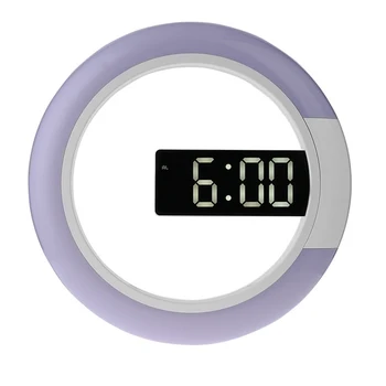

3D Table Clock Alarm Mirror LED Digital For Living Room Decorations Hollow Wall Clock Modern Design Nightlight Home Decor