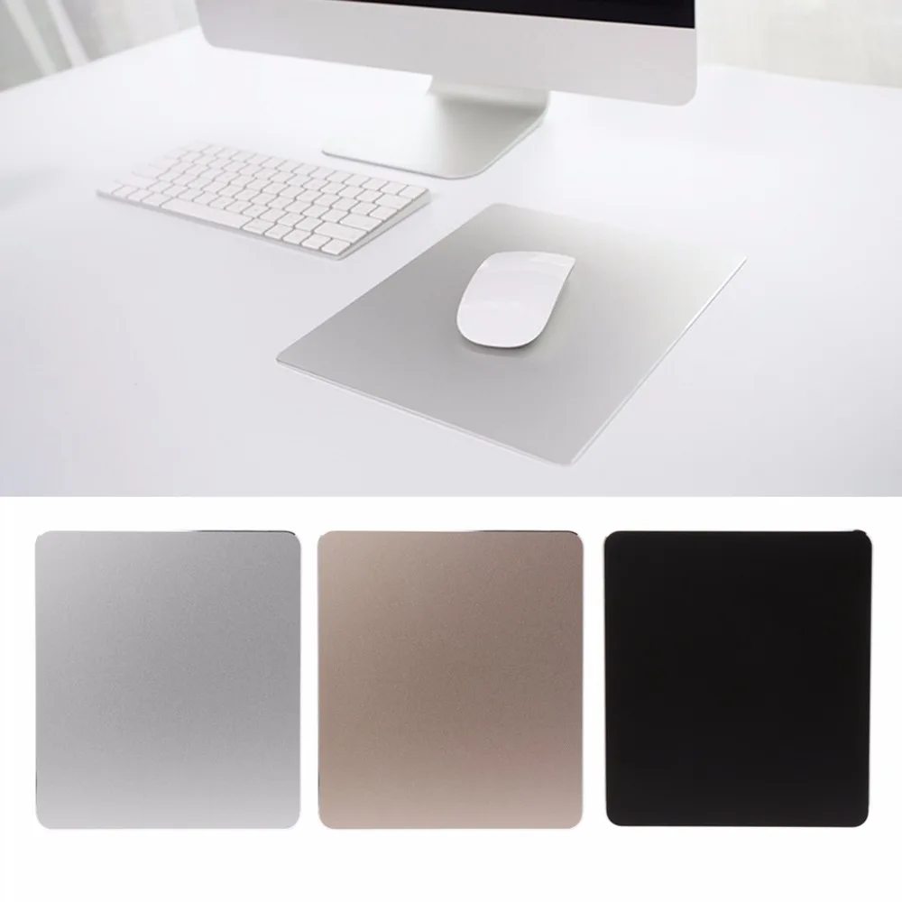 Aluminum Alloy Pad with Non Slip Rubber Bottom Mouse Pad Anti slip