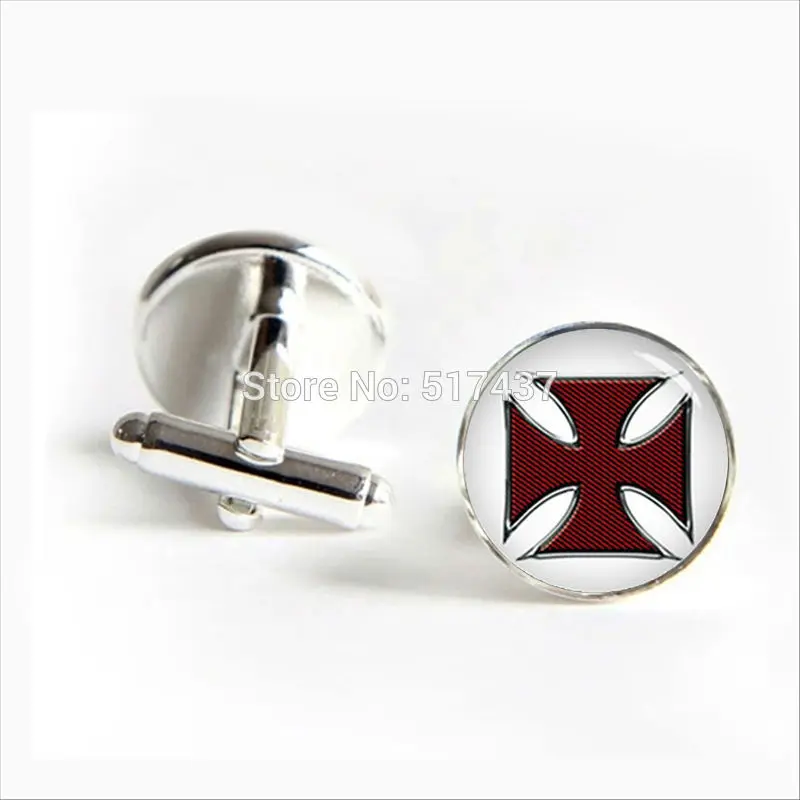 

2017 wholesale Maltese Cross Cuff link Maltese Cross Cufflink Brand Cuff Links Men Cross Cufflinks