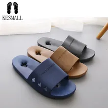 KESMALL Male drag beach slippers tide of male drag at home waterproof bathroom slippers men sandal size 40-45 2017 Fashion WS101