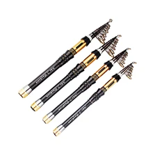 Мини 1,5 м/1,8 м/2,1 М/2,4 м/2,7 м/3,0 м стержень Двойной телескопический Удочка углеродный, сверхтвердый Портативный Сверхлегкий Спиннинг удочка