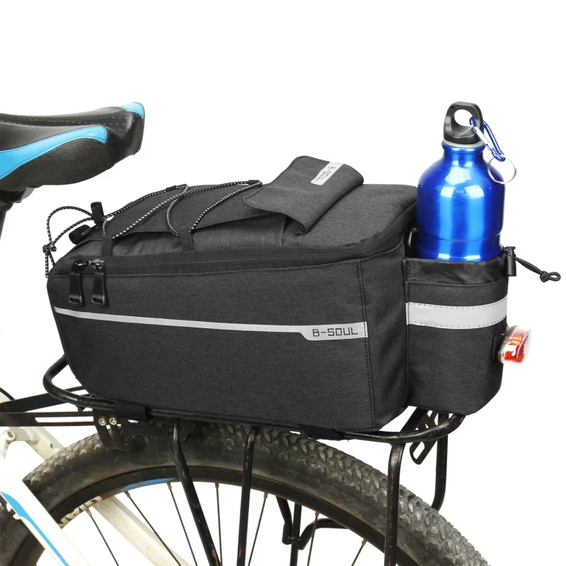 Clearance Bicycle Bag Insulated Trunk Cooler Pack Cycling Bicycle Rear Rack Storage Luggage Pouch Reflective MTB Bike Pannier Shoulder Bag 6