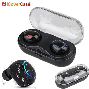

For Huawei Honor V20 V10 10 Lite 9 8 7 8C 8X 8A 7C Y7 Y9 Bluetooth Earphone With Charging Box Twins Wireless Headphone With Mic