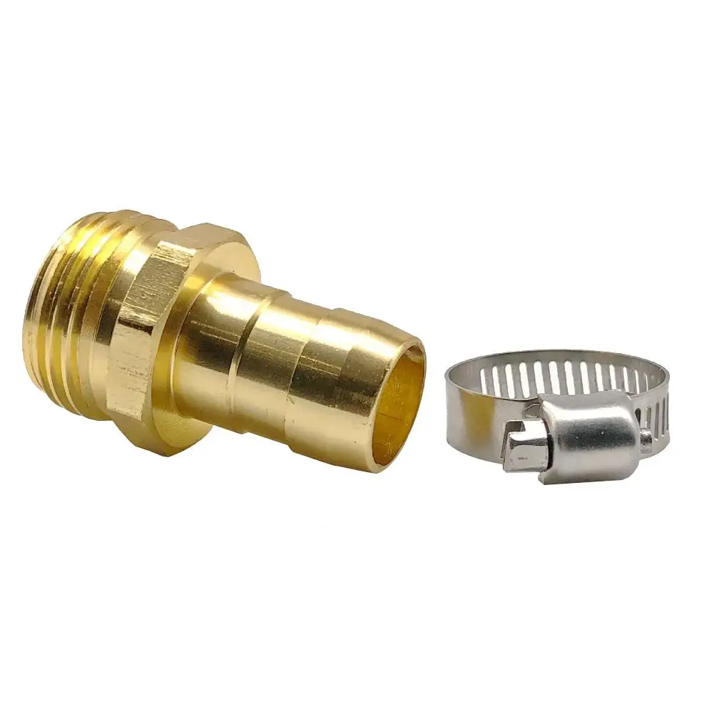 

2Pcs 6 inch 3/4-5/8 Garden Hose Water Pipe Coupling Female Male Connector