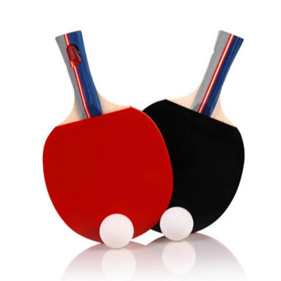 New 2 Pieces Set Table Tennis Rackets Ping Pong Paddle Long Short New 2 Pieces Set Table Tennis Rackets Ping Pong Paddle Long Short Handle Double