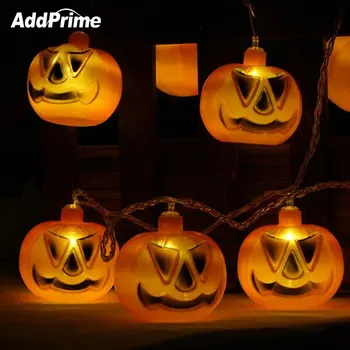 

Halloween Decorations For Home 2.3M 10 LED Light String Pumpkin Lamp Horror Eyeball Skull Ghost Holiday Decor LED String Lights
