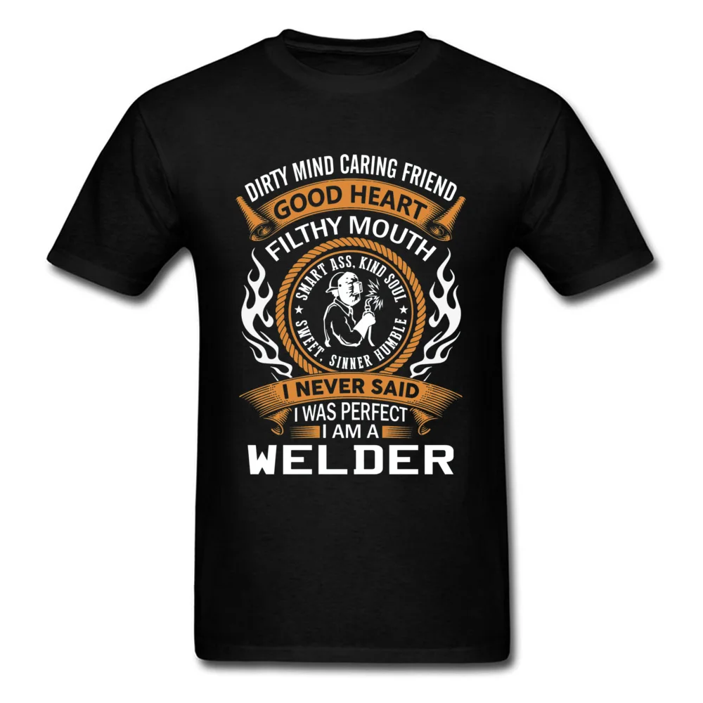 Fashionable Men's T-Shirt Funny T Shirt I Am A Welder TShirt Steampunk Tee Heavy Metal Letter Punk Style Tops Man Slogan Clothes