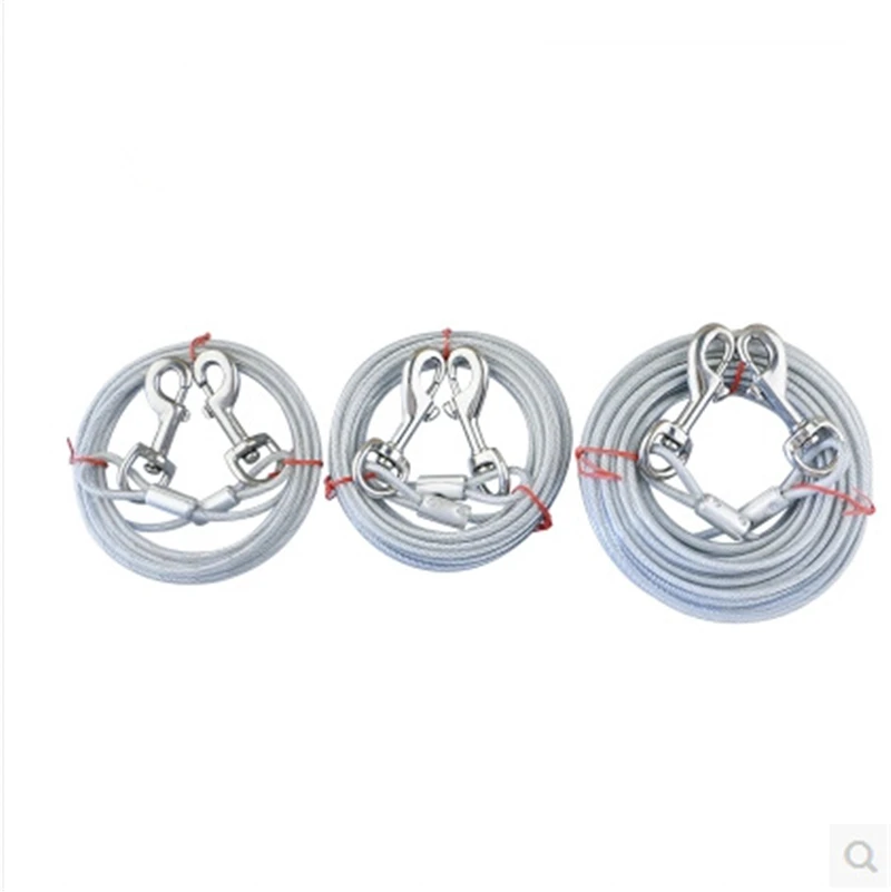 Steel Wire Anti-bite Double-headed Dog Traction Rope Pet Lead Leash Dual No-Tangle Pet Leash Walking Dogs Training3