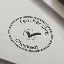 Печать учителя проверил персонализированные пользовательские штамп с именем самописание для оценки школы подарка