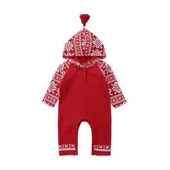 

2018 Brand New Fashion Newborn Toddler Infant Baby Boys Romper Long Sleeve Jumpsuit Playsuit Little Boy Outfits Red Clothes