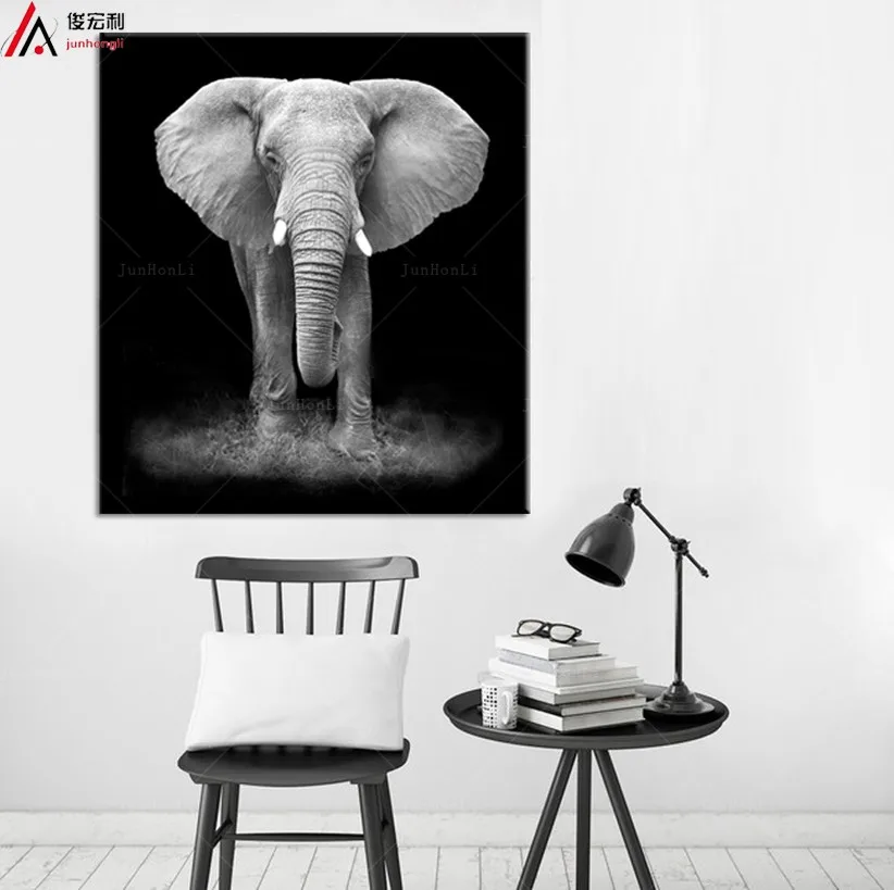 Room-Canvas-Print-Modern-Painting-Large-Canvas-1Pcs-No-Frame-Elephant-Painting-Canvas-Wall-Art-Picture (1)