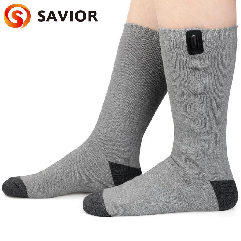 SAVIOR Brand Electric Heating font b Socks b font for Winter Use Men And Women Old