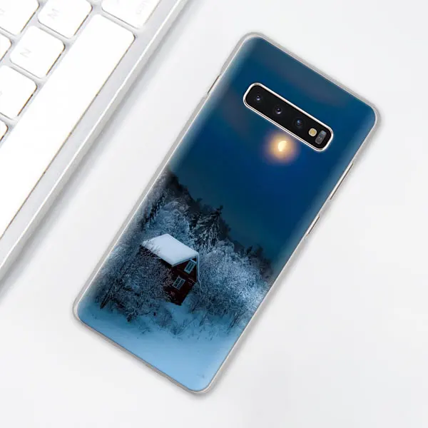 Зимний Снежный лес чехол для телефона для samsung Galaxy S10e S10 плюс S7 S8 S9 Plus, Note 8, 9, 10, плюс S10 5G M20 M30 жесткий чехол Coque - Цвет: 009