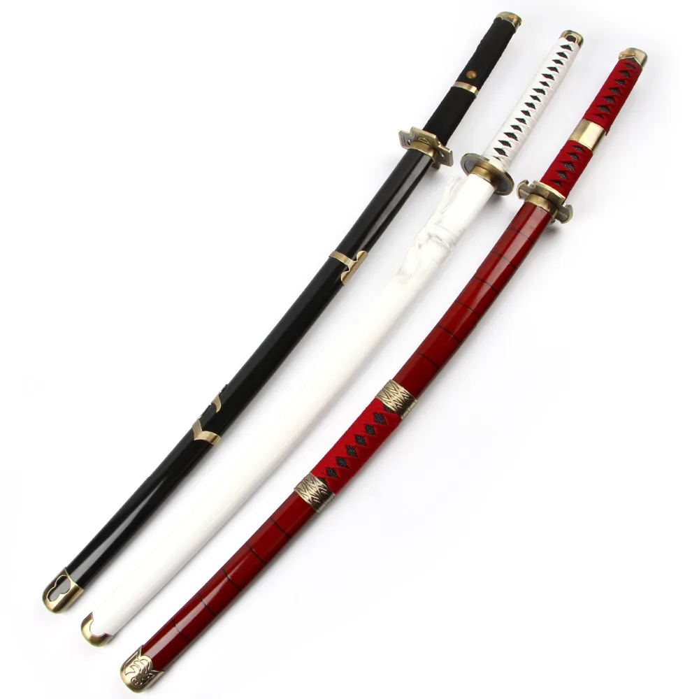 Цельнокроеные мечи ророноа Зоро Wado Ichimonji & Sandai Kitetsu Yubashiri Black Sword Shusui реквизит для