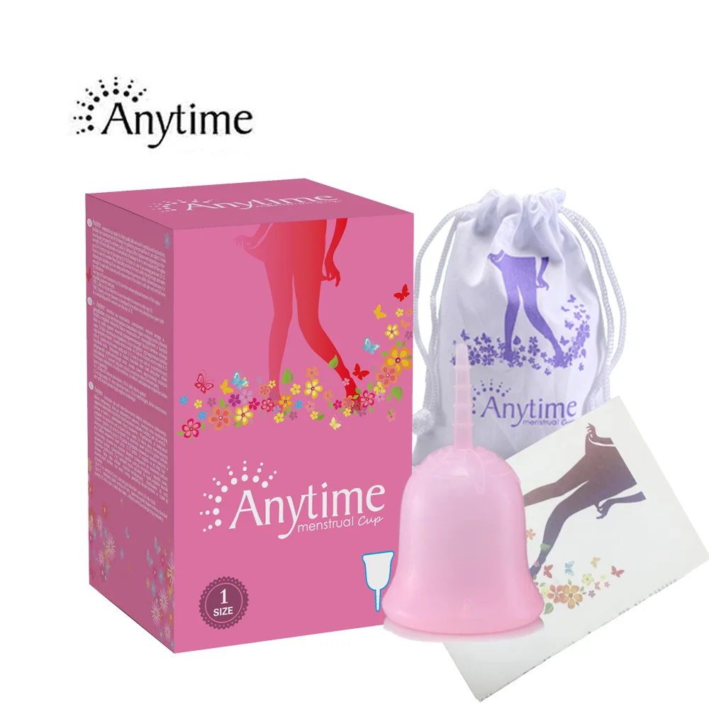 

50Pcs Anytime Reusable Medical Grade Silicone Menstrual Cup Feminine Hygiene Product Lady Menstruation Copo AMC50PK