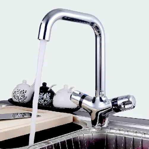 Aliexpress.com : Buy Dual handle thermostatic kitchen ...