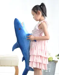 Темно-синие акула плюшевые игрушки, подушка, диван подушки подарок на день рождения H2977