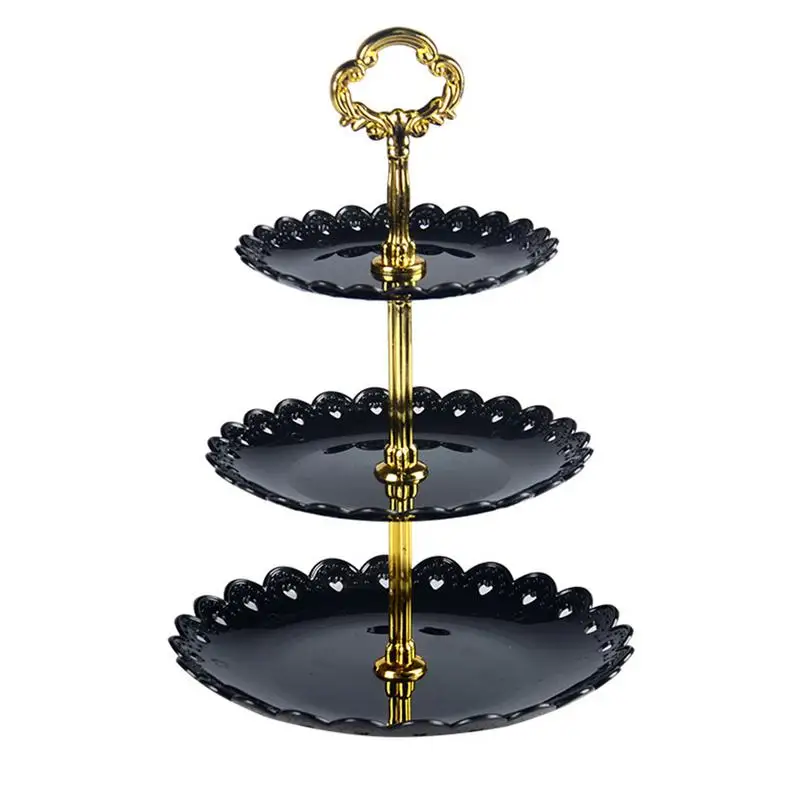 

Three-Layer Fruit Plate Cake Stand Desserts Vegetable Cupcake Storage Racks for Kitchen Baking Tools
