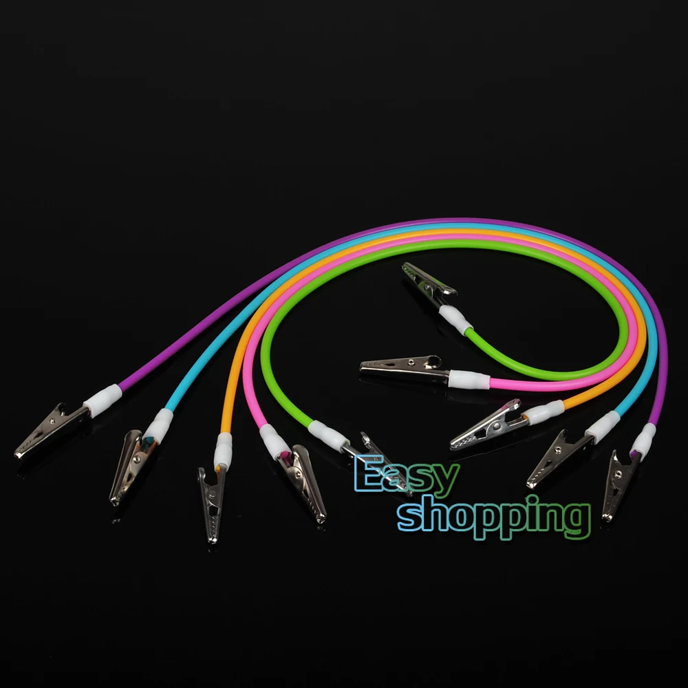 

Dental Bib Clips Flexible Chain Napkin Holder Baby Silicone Patient Crocodile Clip 5 Colors