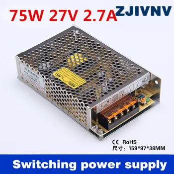 

factory price AC to DC switching power supply SMPS 75w Output 27v 2.7A driver led led display switch power supply (S-75-27)