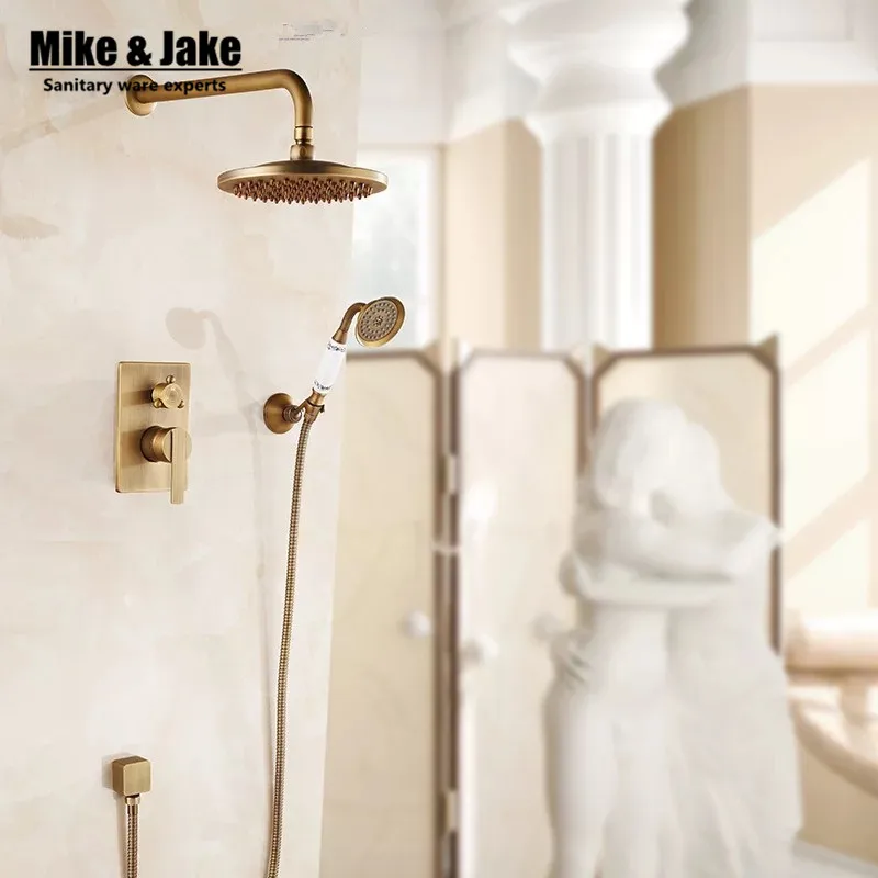 Bathroom wall concealed antique shower faucet mixer black ORB bathroom shower kit bath mixer set shower two function shower set Bathroom wall concealed antique shower faucet mixer black ORB bathroom shower kit bath mixer set shower two function shower set
