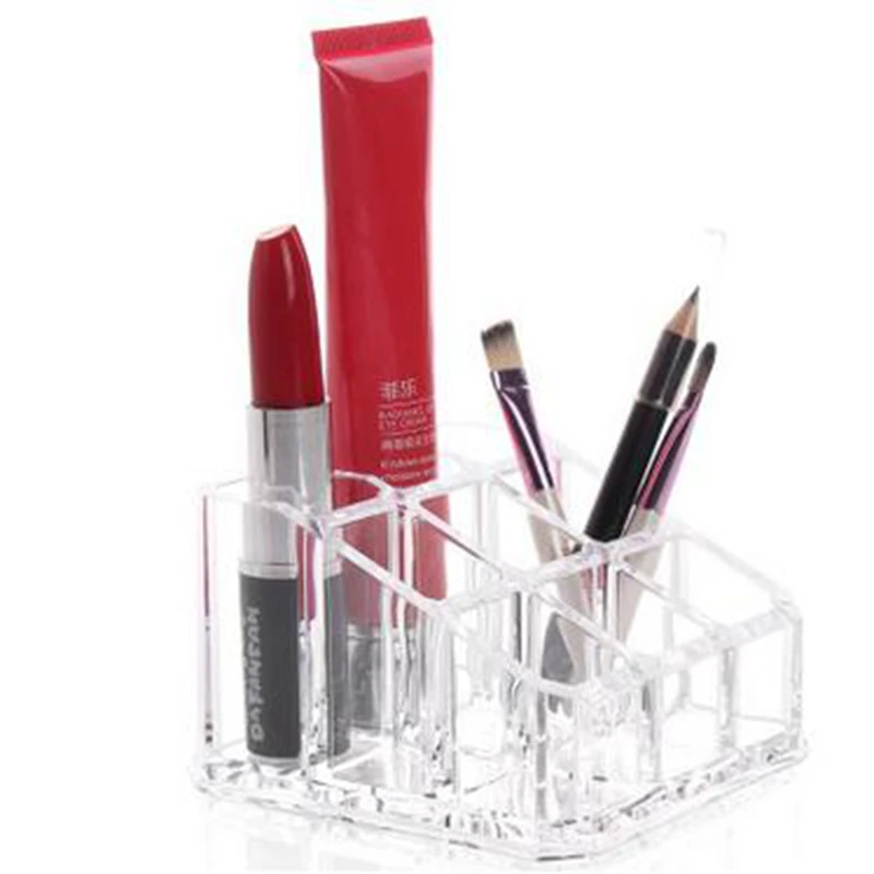9 Grid Acrylic Lipstick Storage Box Lipstick Display Makeup Holder