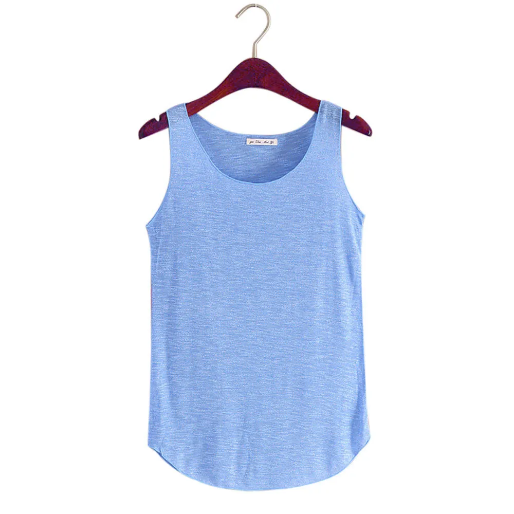 

Women Cotton Tank Tops Sleeveless Round Neck Loose T Shirt 2020 Summer Ladies Vest Singlets Camisole Thin Basic Style #T5P