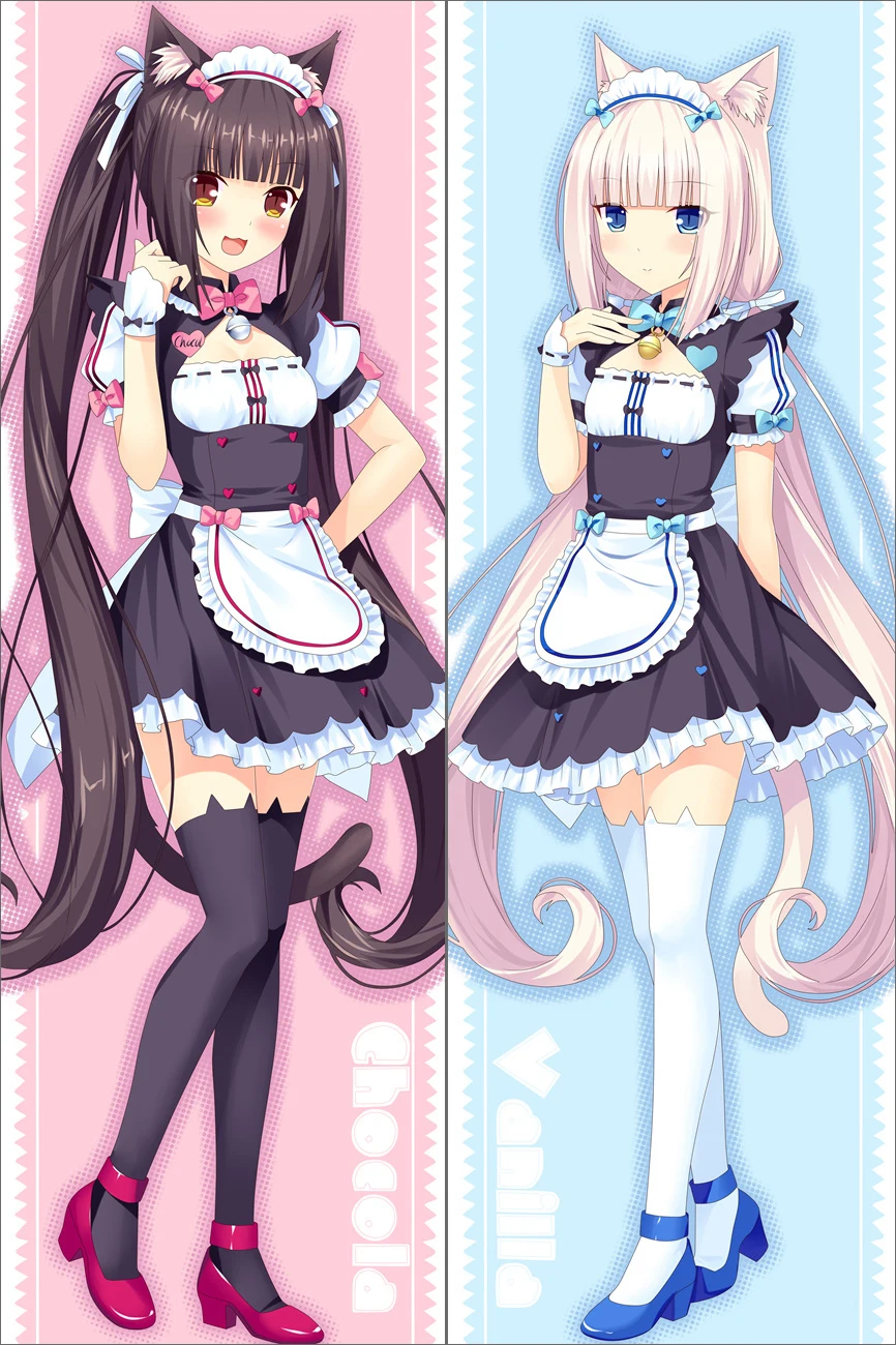 Аниме игра NEKOPARA персонажи сексуальные девушки chocolat & vanilla otaku Подушка Dakimakura крышка