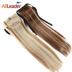 AliLeader 20 "зажим в наращивание волос хвостики чистый микс Омбре цветной обертывание на Синтетический хвост пони накладные волосы хвостик