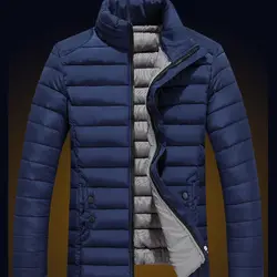 Зимняя куртка мужская короткая тонкая стеганая куртка 2019 горячая Распродажа пуховое хлопковое стеганое Мужское пальто толстая верхняя
