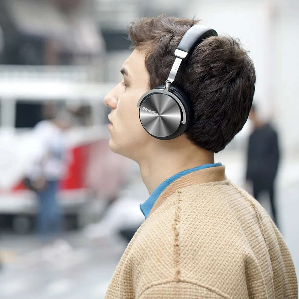 Original Bluedio T4 Bluetooth headphones Active Noise Cancelling Wireless headphone with rotated  design clear sound headset 