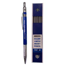 2 мм чертеж автоматический металлический карандаш with12pcs 2B Leads школьные канцелярские принадлежности практическое устройство для черчения для технического рисования по дереву