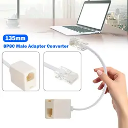 Самые низкие цены высокое качество RJ11 6P4C женщина к Ethernet RJ45 8P8C Мужской F/M адаптер конвертер кабель Белый Лидер продаж