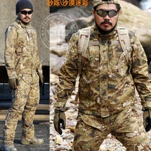 Камуфляж тактический военная форма армии сша боевая рубашка брюки-карго мультикам Airsoft пейнтбол Militar одежда с