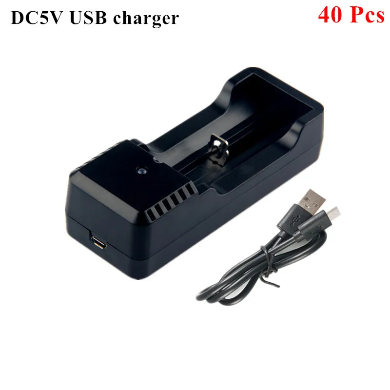 40 шт. последняя версия ультра яркий XML-T6S 4000лм светодиодный фонарик масштабируемый фонарик 18650 аккумуляторная батарея зарядное устройство - Испускаемый цвет: DC5V USB charger