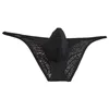 Men Hipster Brazilian Bikini Briefs Jacquard Lace Underwear Cheeky String Briefs 1