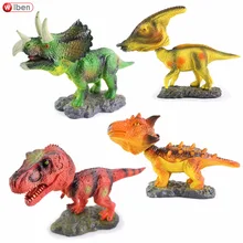 Wiben Bobble Head Dinosaur Tyrannosaurus Rex Triceratops Parasaurolophus Saichania Action Toy Figures Animal Model Boy Gift
