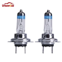 Urbanroad 2PCS H7 55W 12V Halogen Bulb Halogen Fog Lights Super White High Power Car Headlight Lamp Car Light Source Auto