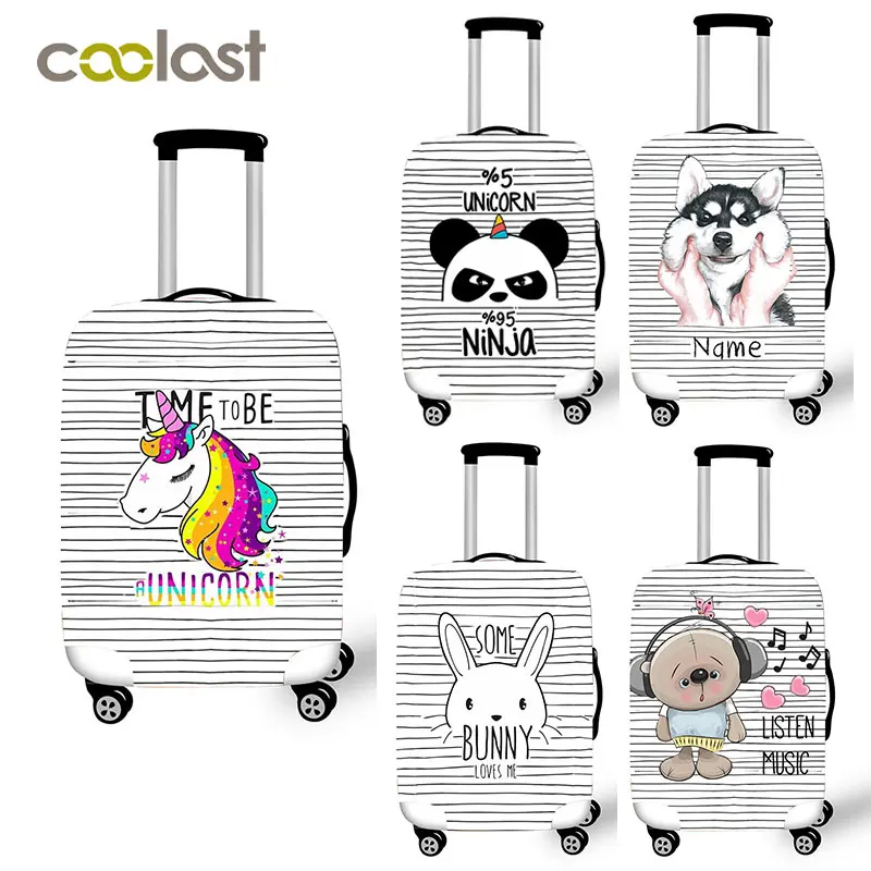 

Cartoon Panda Dog Print Suitcase Protective Covers Cute Unicorn Trolley Case Bag Luggage Cover for Girls Boys Travel Accessories