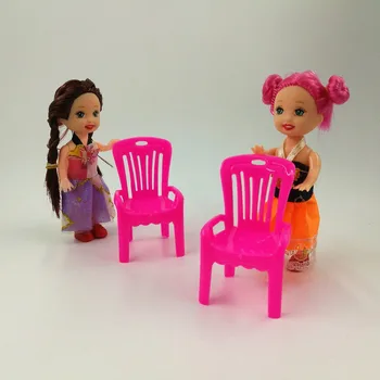 

Pretend Play Accessories mini Chair Cute Little Kelly Doll For Barbie Doll Girl Gift Kid Plays House Furniture Sets Toys
