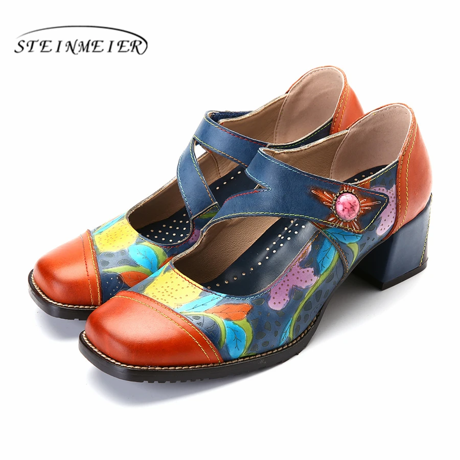 

Women sandals pumps shoes vintage genuine leatehr high heels gladiator retro summer platform sandals for women shoes 2019