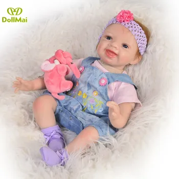 

DollMai Real Bebe Dolls Reborn 22inch 55cm silicone reborn babies dolls soft touch newborn baby girl dolls toys gift juguetes